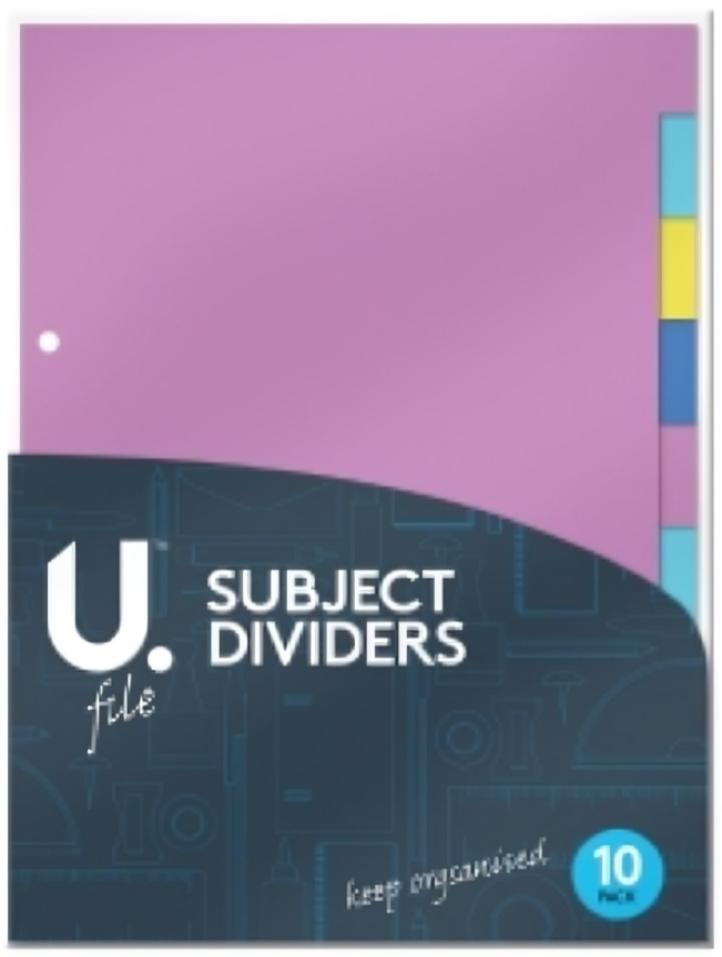 U. File 10pk Subject Dividers 10 Pack U. File 10pk Subject Dividers 10 Pack